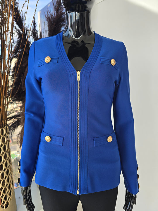 V-Neck Bandage Jacket