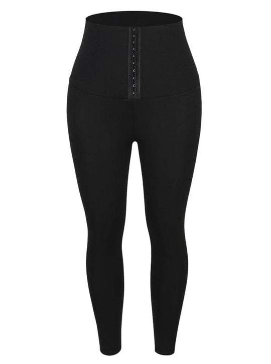 Leggings corsé de cintura alta (negro)