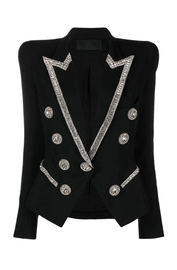 Sculpted Rhinestone Blazer