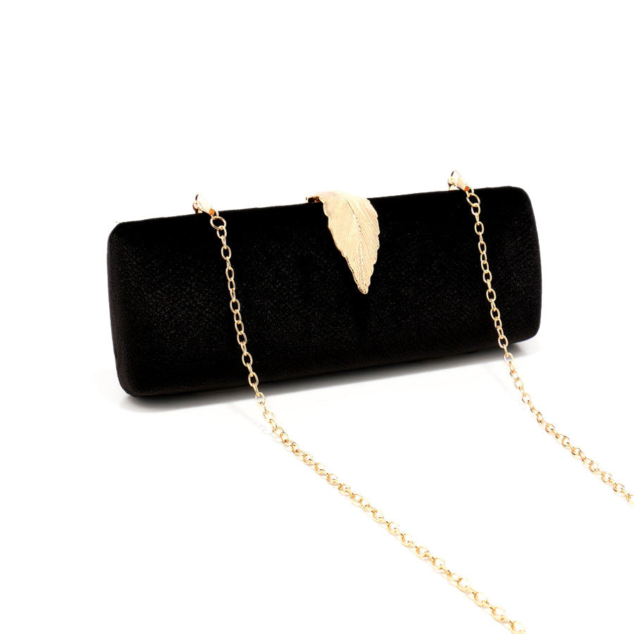 Leaf Suede Clutch