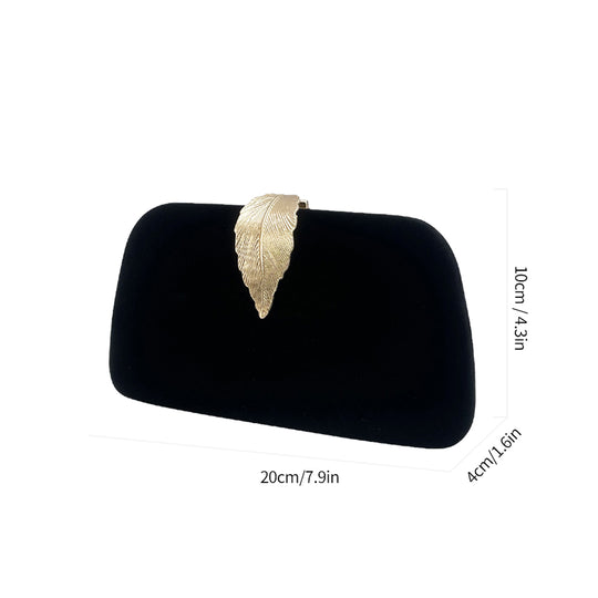 Leaf Suede Clutch (compact)