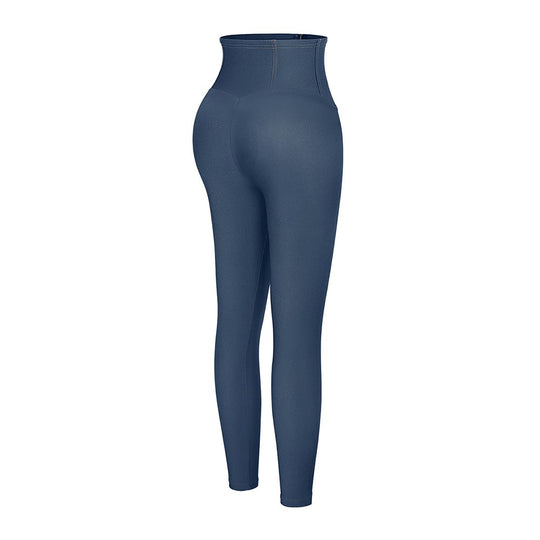 Mid-Rise Faux Denim Zipper Leggings