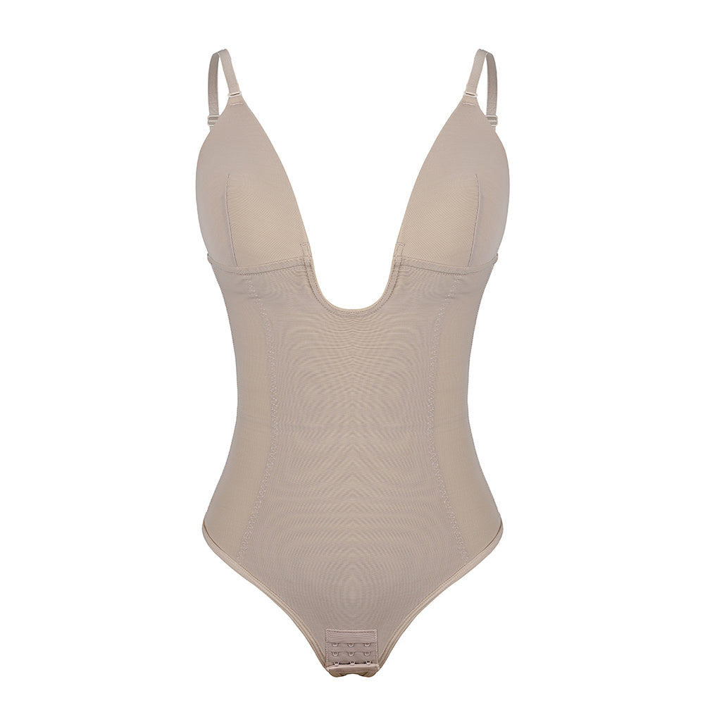 Deep V-Neck Shaper Bodysuit