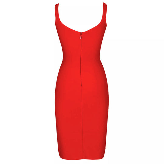 Scoop Neck Sleeveless Bandage Dress