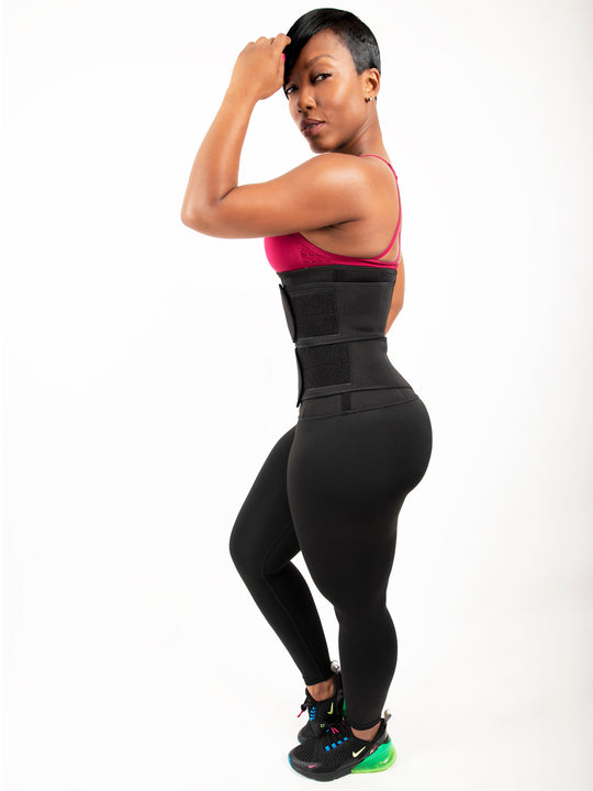 Waist Trainer Leggings - Double Belt